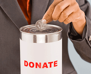 Business giving to charity