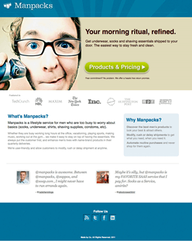 Landing pages