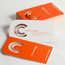 Die cut business card
