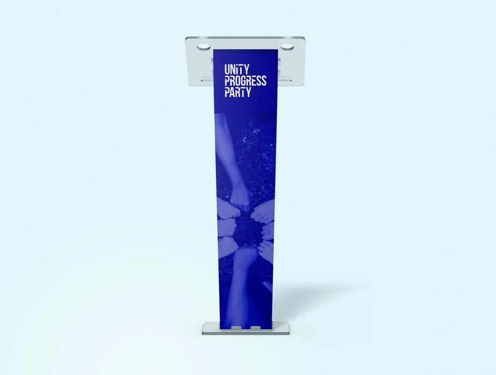 Unity Progress Lectern Signage