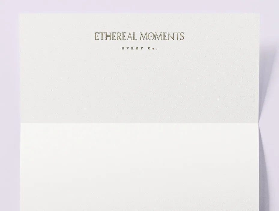 Ethereal Letterhead Unique Finishes