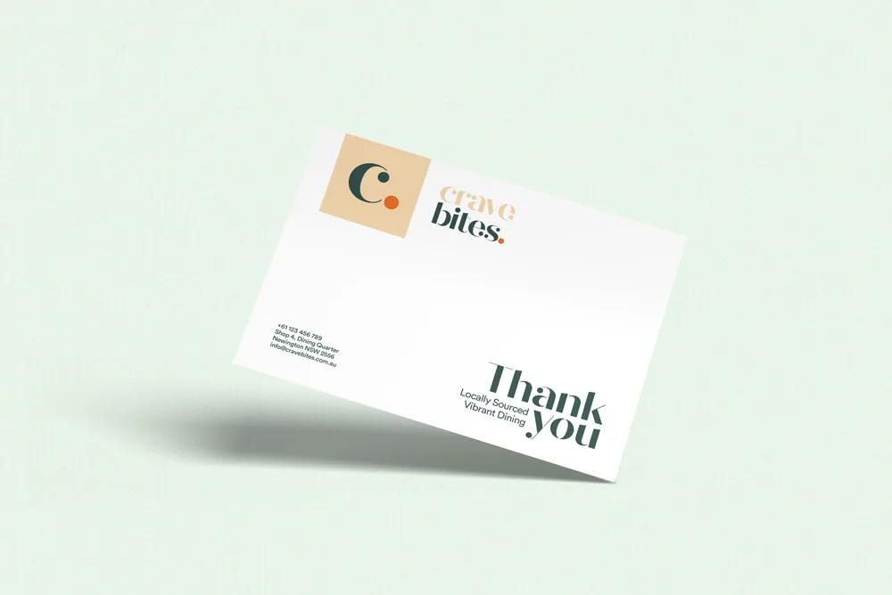 Crave Bites Thank You Card Insert