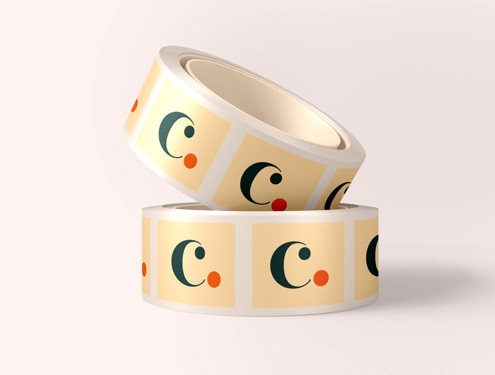 Roll labels square