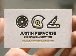 Embossed Debossed Business Card